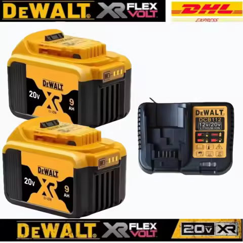 100% Genuine Dewalt 20V Battery, 9AH Rechargeable Lithium Ion Battery, Dewalt DCB200 Power Tool Repl