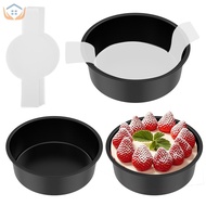 3Pcs Round Cake Baking Tin 6 Inch Carbon Steel Cake Baking Pan Mold with 100 Paper SHOPSKC6606