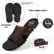 Thostee Men's Microfibber Slides Leather Sandals Men Sandals Slides