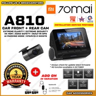 [New Launch] 70mai A810 4K Dash Cam Dual Vision Car Recorder with GPS ADAS UHD Resolution HDR Rear Recording Dashcam