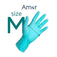 (ยกลัง 1000 ชิ้น) ถุงมือทำอาหาร ถุงมือไนไตรสีเขียว Amor ถุงมือหนาพิเศษ ถุงมือร้านอาหาร มาตรฐาน Food