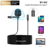 BOYA BY-M1 3.5mm TRRS 6M Audio Video Record Lavalier Lapel Microphone Recording Microphone Clip On Mic for iPhone Android Smartphone PC  DSLR Camera YouTube Recording Streaming