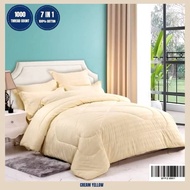 SET CADAR PLAIN/ CADAR HOTEL + COMFORTER (7 IN 1) -READY STOCK-