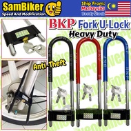 BKP Fork Kunci U Lock ULock Motor Heavy Duty Quality with Special Key Stainless Motorcycle Anti Thef