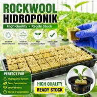 Rockwool Semai Benih 100 Kiub | Rockwool 100 Cube Hydroponic Aquaponic Seed Tray