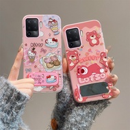 oppo a94 4g case mirror bracket jelly phone case