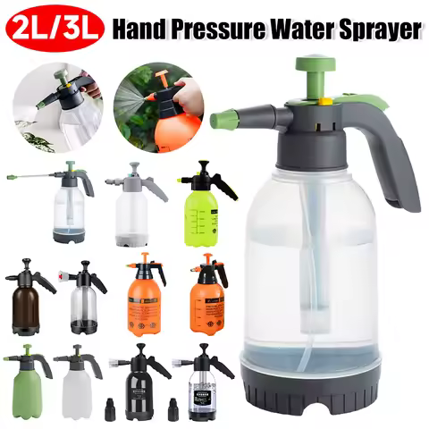 2/3L Hand Pump Water Sprayer Car Washing Pressure Spray Pot Air Pump Pressurized Plant Spray Bottle 