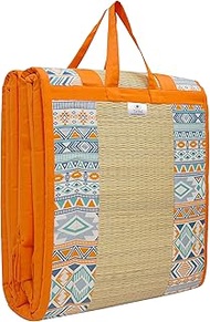 Home Tex Life Kora Grass Cushion Sleep Healthy, Easy Portable and Folding Mat (Urban Tribe,2.5X 6 Ft