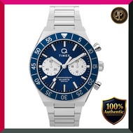 [TIMEX] Q TIMEX x Continental Chrono Watch Quartz 100M Waterproof Mineral Glass Blue Dial TW2Y55900 
