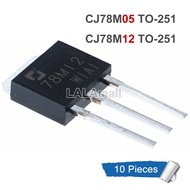10pcs/lot CJ78M05 CJ78M12 78M05 78M12 TO-251 5V/12V Positive Voltage Regulator Original