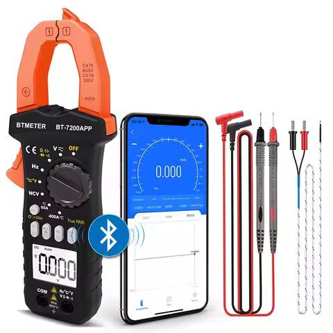 BT-7200APP TRMS 6000 Counting Clamp Multimeter, Bluetooth Clamp Ammeter for AC/DC Current Voltage Re