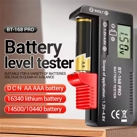 BT-168 PRO Digital Battery Tester, Battery Level Indicator, Suitable for Sizes 1, 2, 5 and 7, AA、AAA