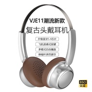 2025 Retro Metal Compact Headset Wireless Bluetooth FM Headset Game