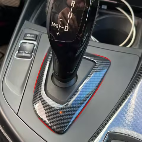 Car Gear Shift Frame Trim for BMW 1 2 3 4 Series F20 F21 F22 F23 F30 F34 F35 F32 F33 F36 Carbon Fibe