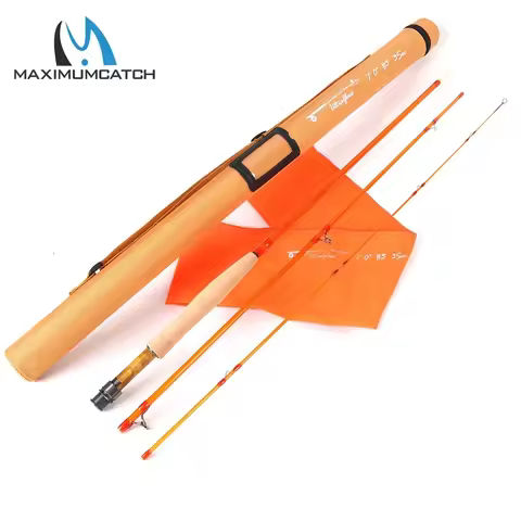 Maximumcatch 7/8.5FT 3/6wt Transparent Fiberglass Fly Fishing Rod
