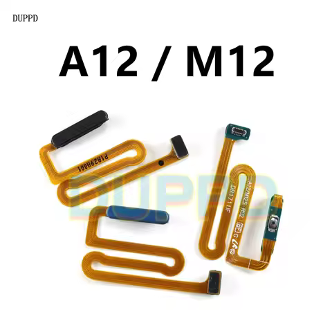 For Samsung Galaxy A12 / M12 / SM-A125 M125 Home Power Button With Fingerprint Sensor Flex Cable