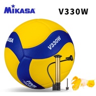 Mikasa วอลเลย์บอล ลูกวอลเลย์บอล นุ่ม แถมดข็มและตาข่ายFIVB  Original Mikasa MVA200 ลูกวอลเลย์บอลของแท