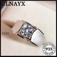 2CT Moissanite Matte Men's Ring Open Simple And Dominate