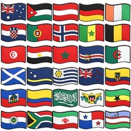 DIDOU PVC Shoe Charms Accessories Country Shoe Decoration National Flag Series Shoe Buckles Accessor