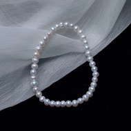 Freshwater akoya Pearl Bracelet Highlight Small Bulb White Transparent Pink Pearl Bracelet Necklace 