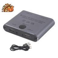 Bi Directional USB C Switch Splitter 8K USB C Switcher KVM 8K 60Hz 4K 144Hz Video for Multiple Sourc