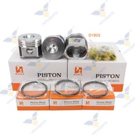For Kubota D1803 Piston Overhaul Rebuild Kit Piston Rings Set Engine Parts 1G831-21110 87*2+2+4 Dome