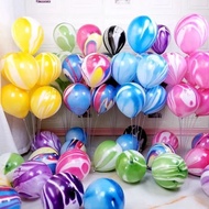 12 Inch Agate Marble Color Candy Latex Balloon Wedding Birthday Party Decoration Balloon Children's Toy Gas Helium Ball