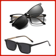 Combo of white glasses + 2 in 1 sunglasses that can make nearsightedness 2 in 1 Viet Thanh A161 Glas