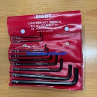 Long Hex Key Set EIGHT Japan 9Pcs 1.5-10MM / Long Hex Key Wrench EIGHT Japan No.008-1 9Pcs 1.5 - 10M