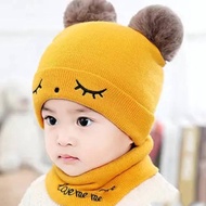 MATA / Knitted Baby Beanie Baby Girl Beanie Pompom sleep/ Baby Boy Beanie / Pompom Knitted Beanie Ca