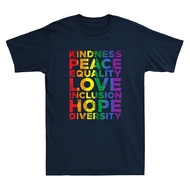 Kindness Equality Love LGBTQ Rainbow Flag Gay Pride Ally Funny Vintage T-Shirt