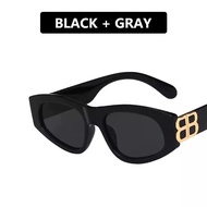French เสื้อท่อนบน Luxury Gentle Motto Triangle Cat Eye แว่นกันแดด มีสไตล์ Street Snap ทันสมัย Shade
