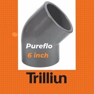 Elbow 45 degrees 6" TRILLION PUREFLO (Thick) Knee/Knie/Keni 45 degrees 6 inch TRILLIUN PUREFLO (Thic