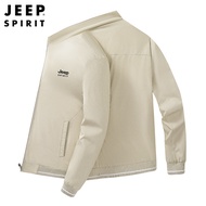 JEEP Jeep 2025เสื้อผ้าฤดูใบไม้ผลิผู้ชายใหม่แฟชั่นฤดูใบไม้ผลิและฤดูใบไม้ร่วงเสื้อคลุมใส่ได้ทุกเพศลำลอ