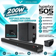 Vinnfier VF Hyperbar 505 BTRW Sound Premium Karaoke Wireless Soundbar Wireless Subwoofer 2.1 Karaoke