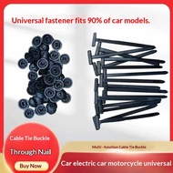 Cable tie clip fastener, through-hole pin, cable tie type clip, mudguard clip, universal