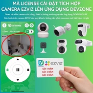 License code installed integrating EZVIZ camera appears on the DEVZONE LIFE app to monitor gates and