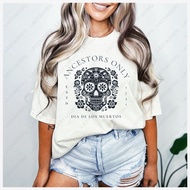 COD Day of the Dead Ancestor Calavera Design High-Quality Cotton T-shirt - Retro Trendy