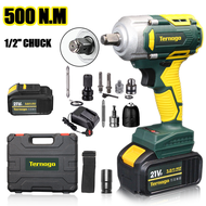 Ternaga Cordless Impact Wrench 500N.M High Torque Brushless Cordless Driver Drill Electric Impact Wr