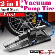 {2 in 1} Car Vacuum Cleaner & Tire Pump, Pam Tayar Kereta & Kereta Vakum, Vacuum car and Pump Tyre,C
