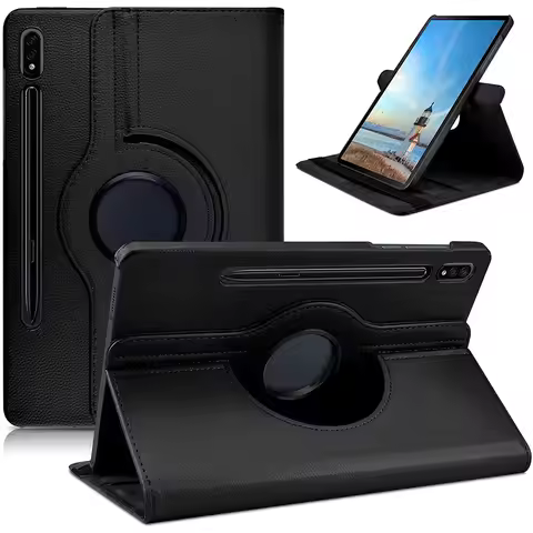 For Samsung Galaxy Tab S9 S8 Plus S7 FE 12.4 S6 Lite 360 Rotating Stand Cover For Galaxy Tab A7 A8 A