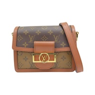 棕色 原花帆布 Dauphine mini 肩背包【LOUIS VUITTON LV 路易威登】 M45959