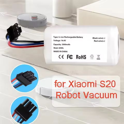 14.4V/14.8V 2600-5200mAh Li-ion Battery Pack Suitable for Xiaomi S20 Robot Vacuum Mop P2332-4S1P-SCE