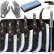 Promo Stainless Steel Kitchen Knives Set6Pcs Chef Knife Kit Roll B