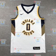 新款 （童裝）全刺繡NBA步行者哈利伯頓刺繡球衣耐克籃球服1 請認證hkpowerbuy.賣家 世界杯 運動褲 運動衫 套裝 籃球衫 比賽服