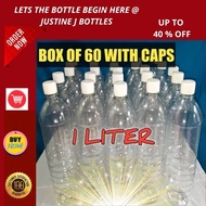 PET Bottle with cap 1 Liter- Box of 60