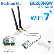 Wifi 7 cho Intel be200 M.2 thẻ Bluetooth 5.4 be200ngw 2.4/5/6GHz Bộ chuyển đổi không dây Card mạng v