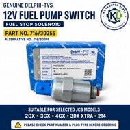 12V Fuel Pump Switch 716/30255 716/30098 for JCB 2CX 3CX 4CX 3DX XTRA 214 Genuine Delphi