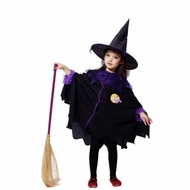 costum halloween anak perempuan kostum penyihir nenek sihir baju pesta