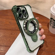 เคสชาร์จไร้สาย พร้อมเลนส์กันกล้อง เคสหรู ขาตั้ง สำหรับ OPPO Reno F11 A9 5 5Z 7 8 8T 10 11 12 13 Pro 